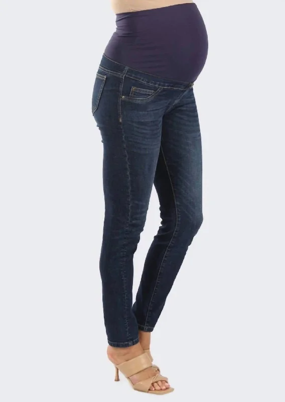 Women’s flowy pants for boho chic style -Maternity Skinny Jeans In Dark Blue