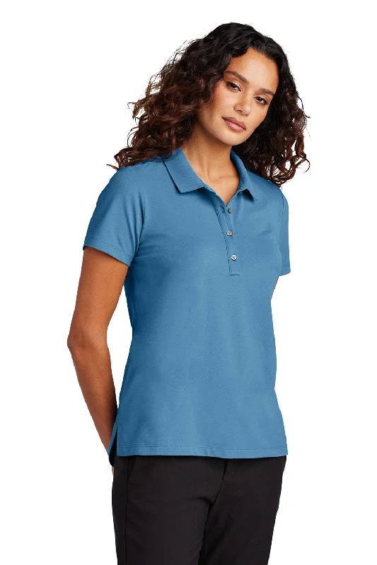 Women’s cotton tops for breathable comfort -Mercer+Mettle Womens Moisture Wicking Short Sleeve Polo Shirt - Parisian Blue - New