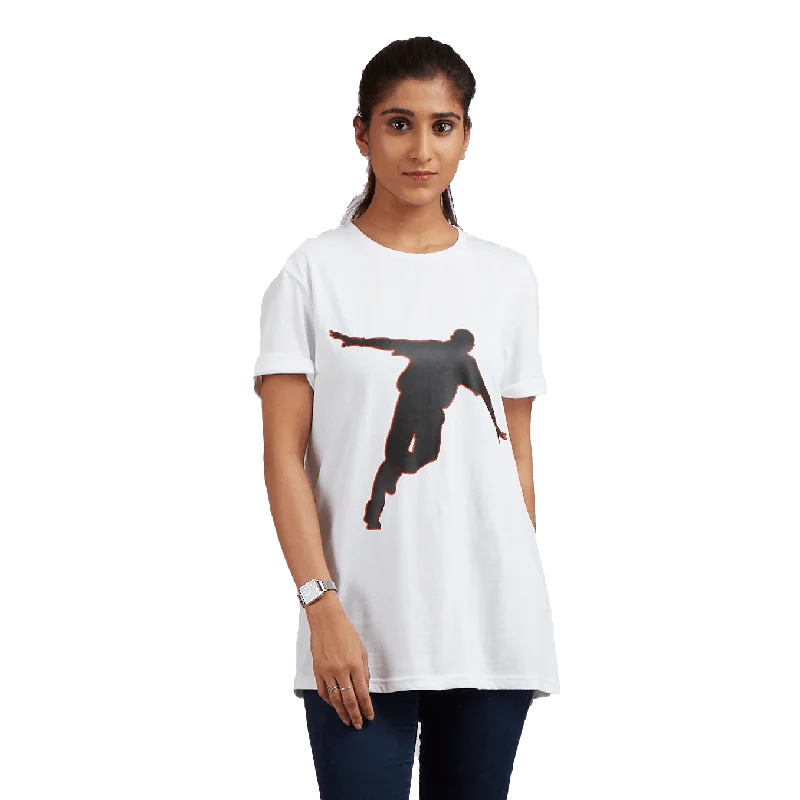 Women’s velvet tops for luxury fashion -djbravo47 Women’s White - Celebration Black/Red T-shirt