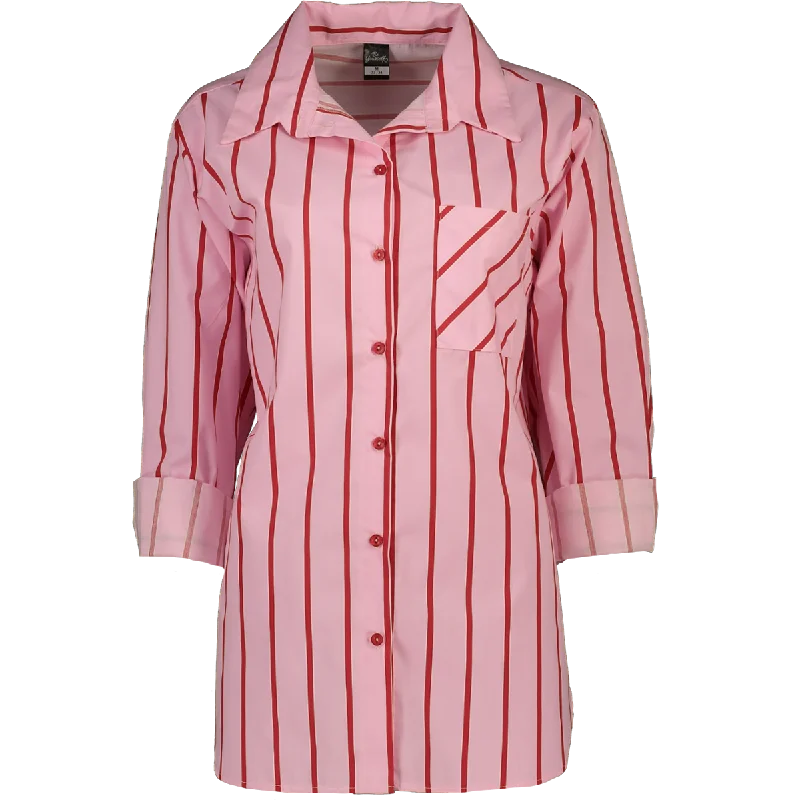 Women’s velvet tops for luxury fashion -Stripe Shirt