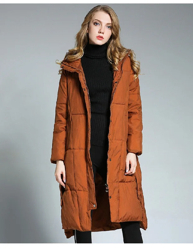 Women’s formal blazers for professional look -Womens Winter Hooded Puffer Coat