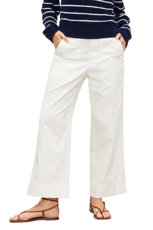 Women’s fleece-lined pants for winter warmth -Cotton Canvas Mya Pant In Sleet