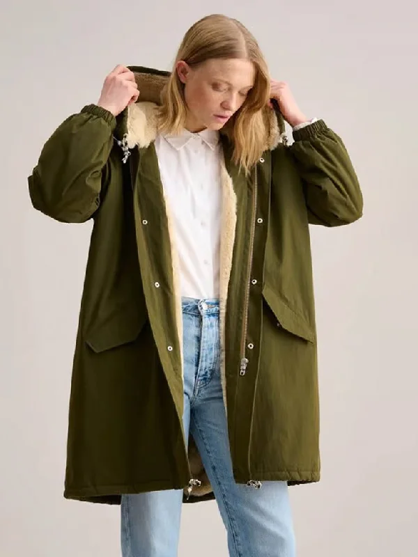 Women’s button-down jackets for chic layering -Bellerose Laos Classic Coat in Olive