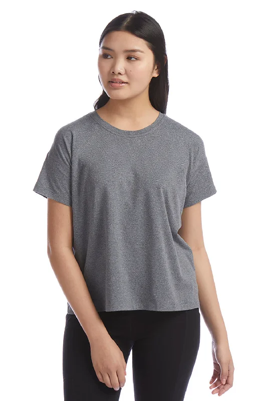 Women’s mesh tops for breathable comfort -Champion Womens Sport Soft Touch Short Sleeve Crewneck T-Shirt - Heather Grey