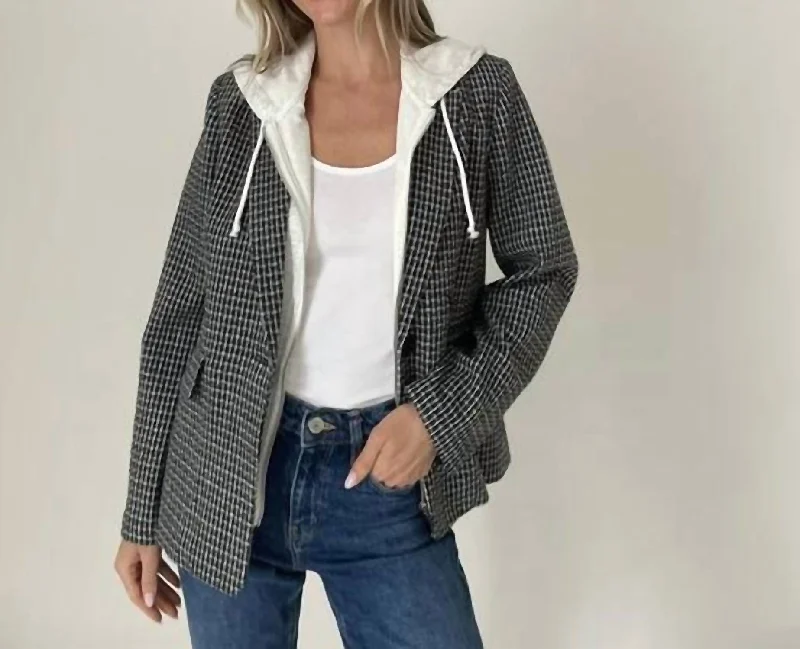 Women’s denim jackets for all-season wear -Drew Blazer Tweed In Black