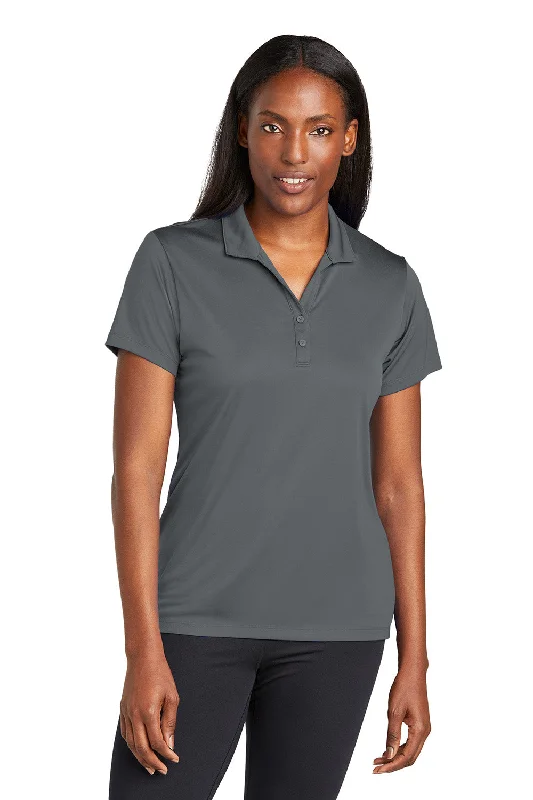 Women’s sport tops for active wear -Sport-Tek Womens Moisture Wicking Re-Compete Short Sleeve Polo Shirt - Iron Grey - New