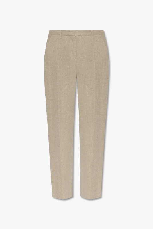 Women’s linen pants for lightweight summer wear -Toteme Women's Pants In Beige