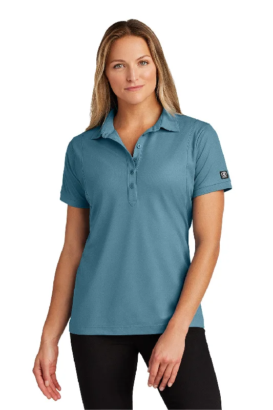 Women’s velvet tops for luxury fashion -Ogio Womens Jewel Moisture Wicking Short Sleeve Polo Shirt - Mist Blue