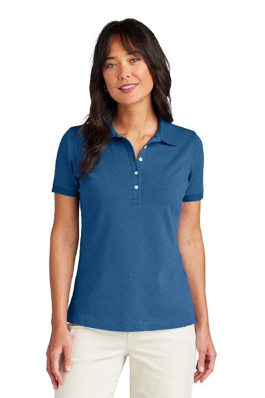 Women’s kimono sleeve tops for trendy style -Brooks Brothers Womens Short Sleeve Polo Shirt - Charter Blue - New