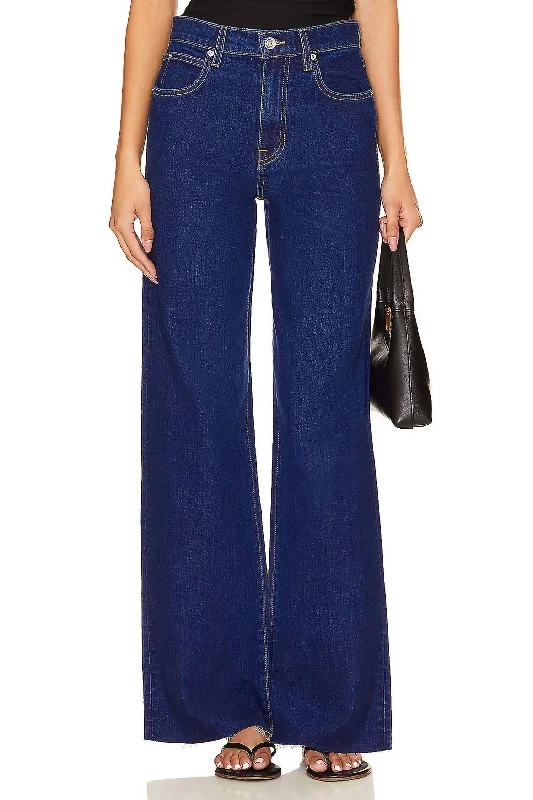 Women’s zipper pants for added style -Grace Wide Leg Jeans In Western Hero