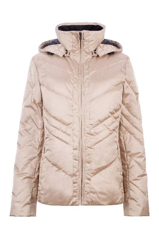 Women’s cape jackets for dramatic style -Cori Down Jacket