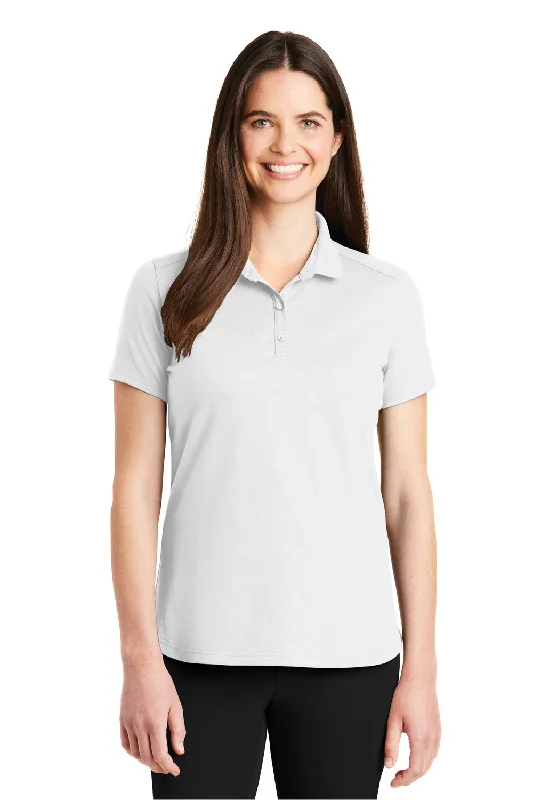 Women’s casual v-neck tees for everyday wear -Port Authority Womens SuperPro Moisture Wicking Short Sleeve Polo Shirt - White - Closeout