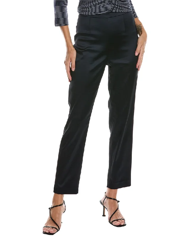 Women’s zipper pants for added style -St. John Dart Fitted Pant