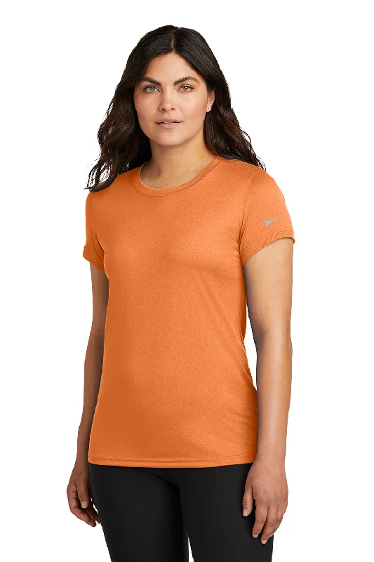 Women’s boatneck blouses for elegant look -Nike Womens rLegend Dri-Fit Moisture Wicking Short Sleeve Crewneck T-Shirt - Desert Orange