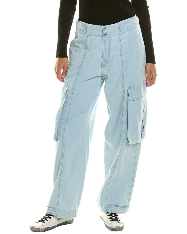 Women’s bell-bottom pants for retro style -FRAME Denim Wide Leg  Cargo Pant