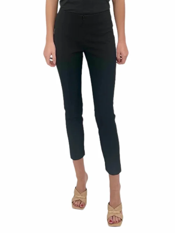 Women’s bootcut jeans for flattering look -Zip Front Calvary Twill Pant In Black