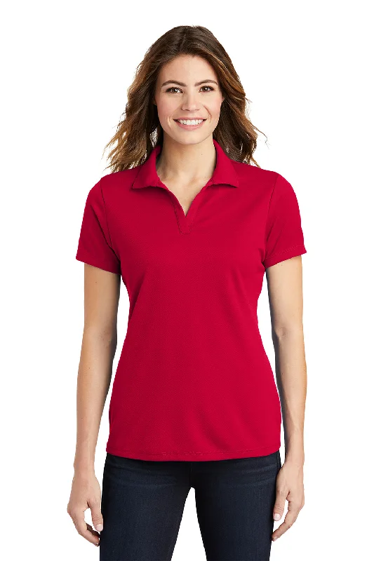 Women’s hooded crop tops for casual style -Sport-Tek Womens RacerMesh Moisture Wicking Short Sleeve Polo Shirt - Deep Red