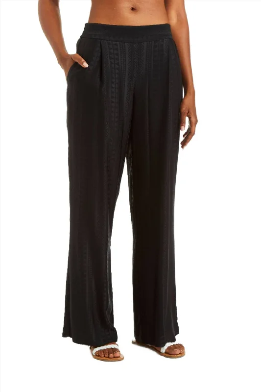 Women’s bell-bottom pants for retro style -Eva Pant In Black