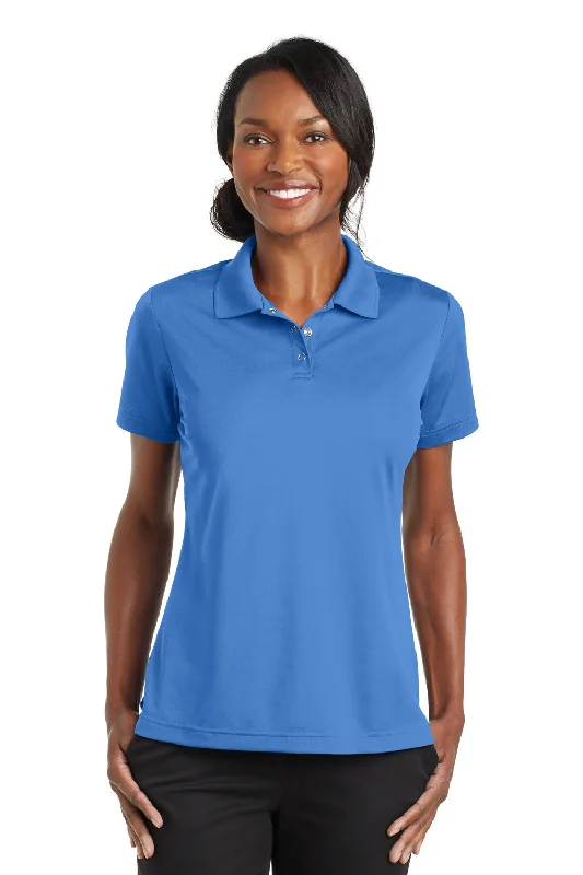 Women’s v-neck tops for flattering fit -CornerStone Womens Gripper Moisture Wicking Short Sleeve Polo Shirt - Lake Blue - Closeout