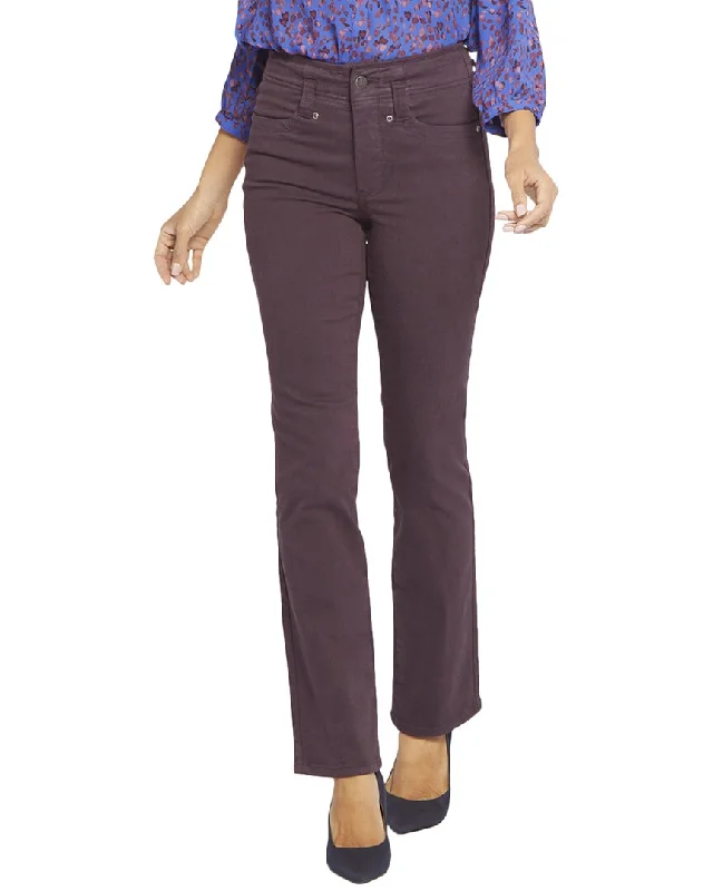 Women’s lounge sweatpants for casual style -NYDJ Petite Marilyn Eggplant Straight Jean