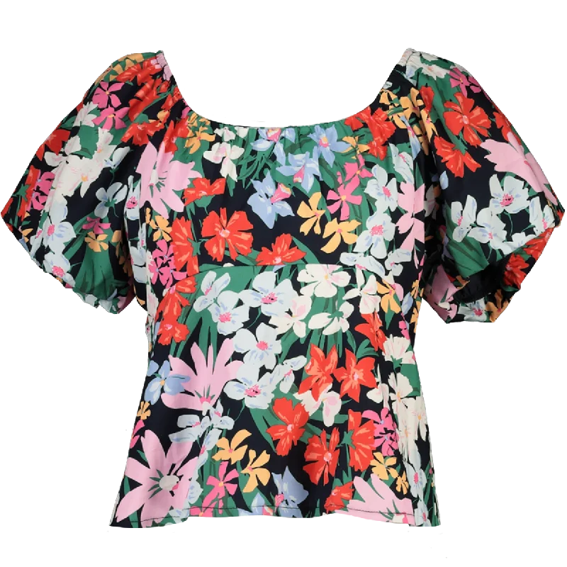 Women’s basic t-shirts for versatile styling -Floral Print Woven Blouse