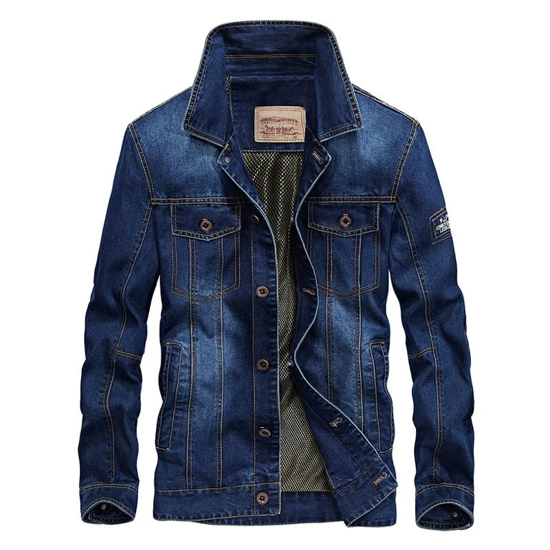 Women’s formal jackets for dressy events -New style 2018 men's casual coat blue Denim Trench high quality Plus Size men's clothing M-4XL