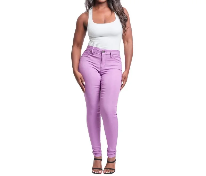 Women’s athletic joggers for gym wear -Junior Mid-Rise Skinny Jeans In Hydrangea