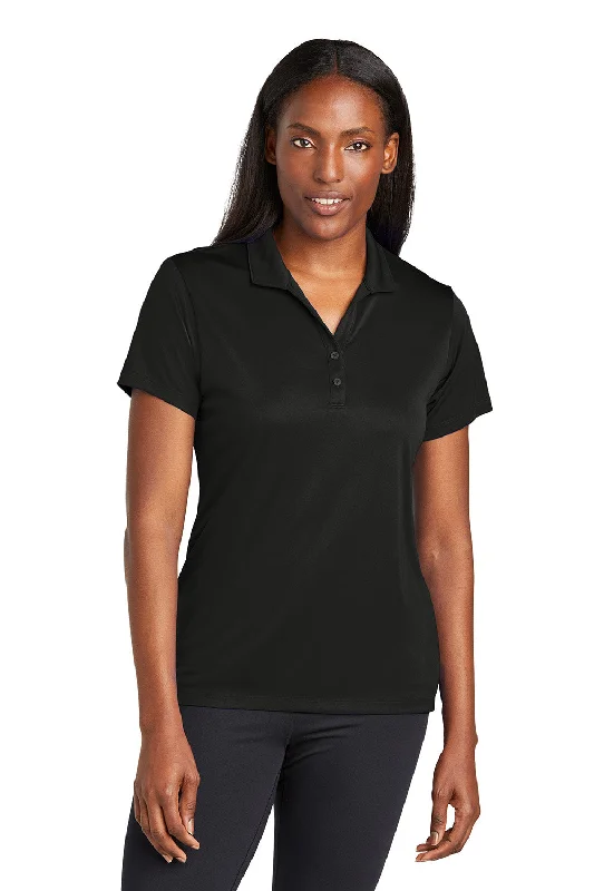 Women’s drop-shoulder tops for relaxed chic -Sport-Tek Womens Moisture Wicking Re-Compete Short Sleeve Polo Shirt - Black - New