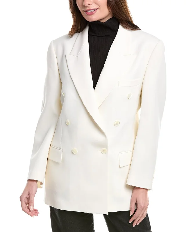 Women’s corduroy jackets for vintage style -Michael Kors Collection Double Breasted Wool Blazer