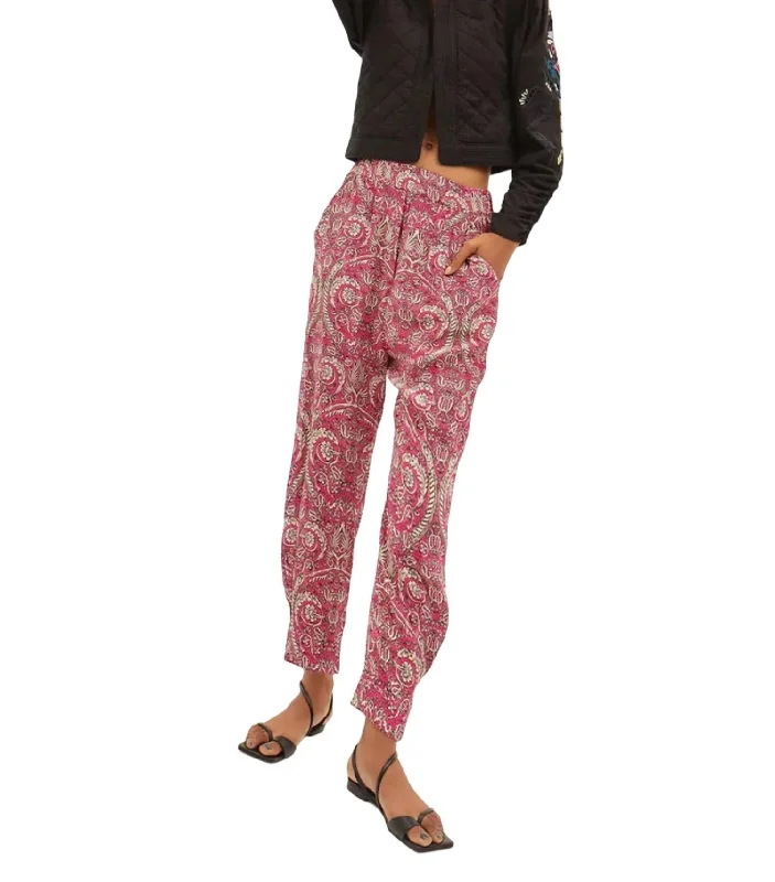 Women’s patterned pants for bold outfits -Besalu Floral Pants In Mix 1 Pink