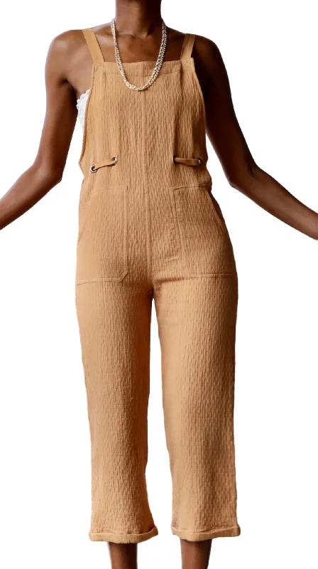 Women’s camo pants for bold look -Light And Lux Jumpsuit In Mustard