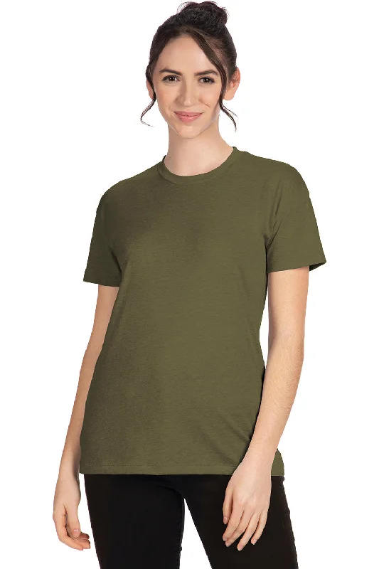 Women’s off-shoulder tops for summer nights -Next Level Womens Relaxed CVC Short Sleeve Crewneck T-Shirt - Military Green