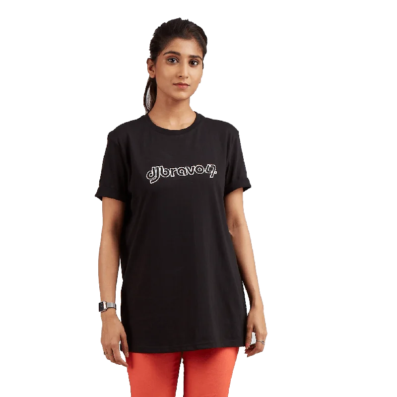 Women’s pleated tops for textured elegance -djbravo47 Women’s Black - AOP Printed T-shirt