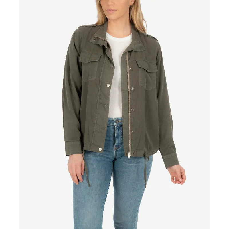 Women’s corduroy jackets for vintage style -Bri Drawstring Utility Jacket