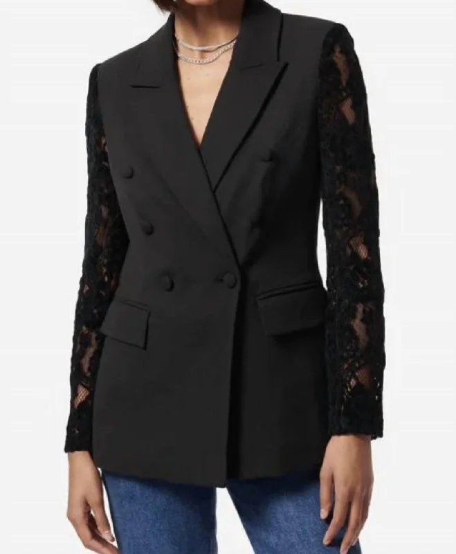 Women’s rainproof jackets for unpredictable weather -The Preloved Lucero Blazer In Black