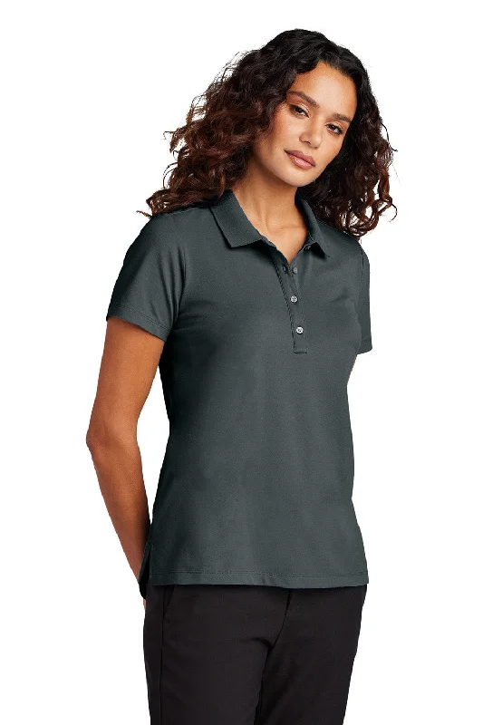 Women’s casual button-down shirts for everyday wear -Mercer+Mettle Womens Moisture Wicking Short Sleeve Polo Shirt - Storm Grey - New