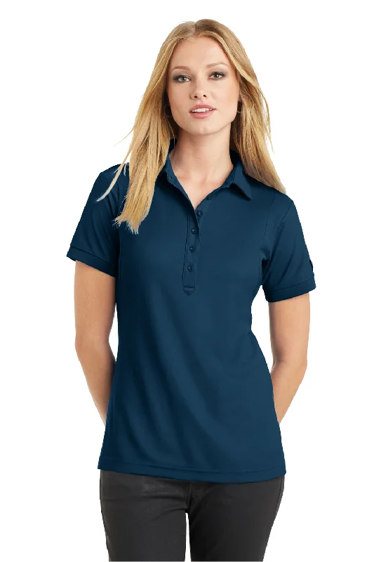 Women’s denim tops for casual chic style -Ogio Womens Jewel Moisture Wicking Short Sleeve Polo Shirt - Spar Blue