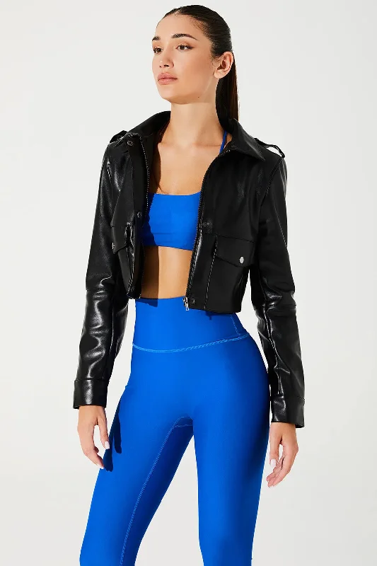 Women’s short jackets for trendy outfits -Urban Rebel Jacket - Black