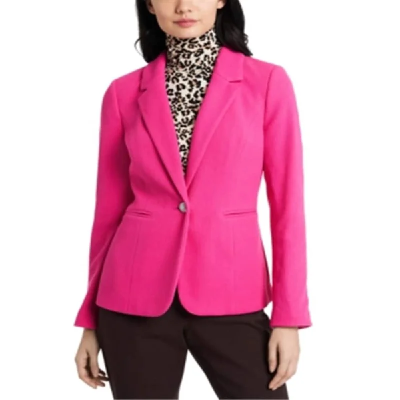 Women’s cocoon jackets for oversized look -Riley & Rae Women's Harlow Striped Lining Blazer Pink