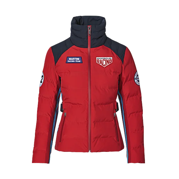 Women’s shearling vests for chic layering -Porsche  Ladies Quilted Jacket W/ Belt - Martini Racing