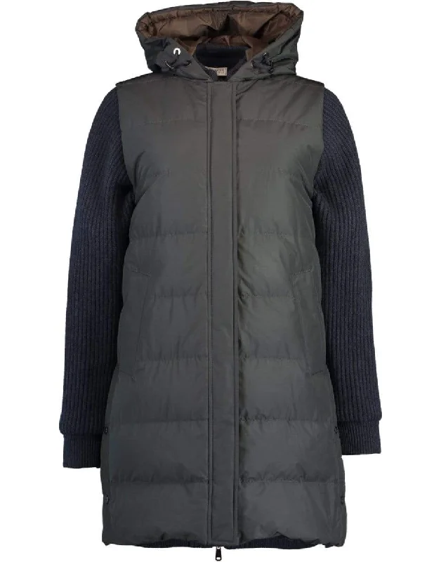 Women’s hooded jackets for casual comfort -Nylon Vest and Overcoat