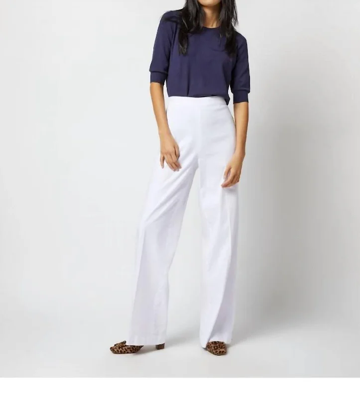 Women’s tie-front pants for stylish detail -Hutton Pant In White