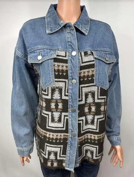 Women’s short jackets for trendy outfits -Western Denim Jacket Style#-DA-244