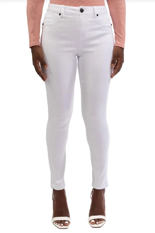 Women’s stretch pants for all-day comfort -Butter High Rise Ankle Skinny Jeans In White