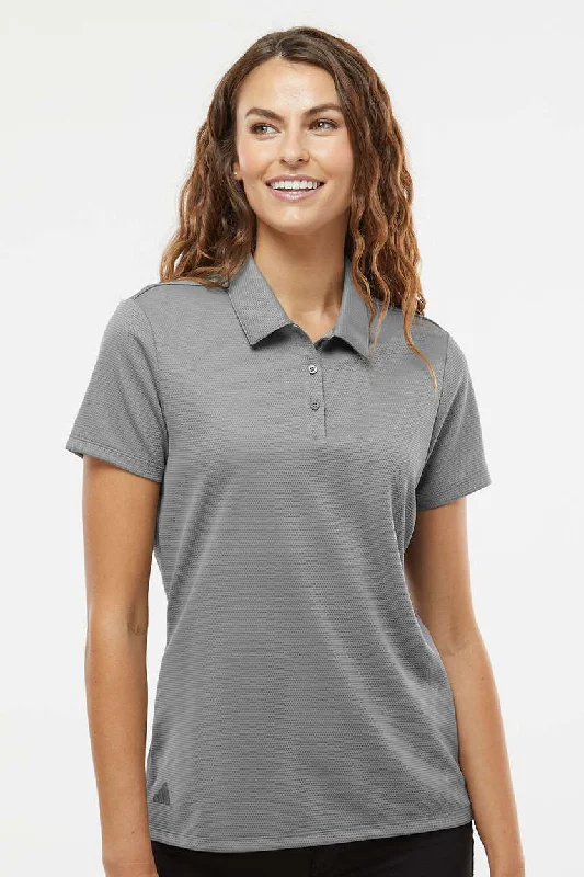 Women’s oversized tops for relaxed fit -Adidas Womens Micro Pique Short Sleeve Polo Shirt - Grey