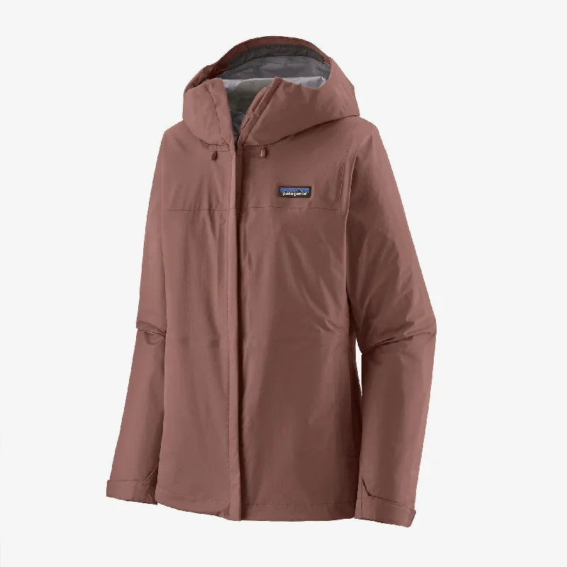 Women’s lightweight trench coats for warm weather -Patagonia Torrentshell 3L Rain Jacket-Dulse Mauve