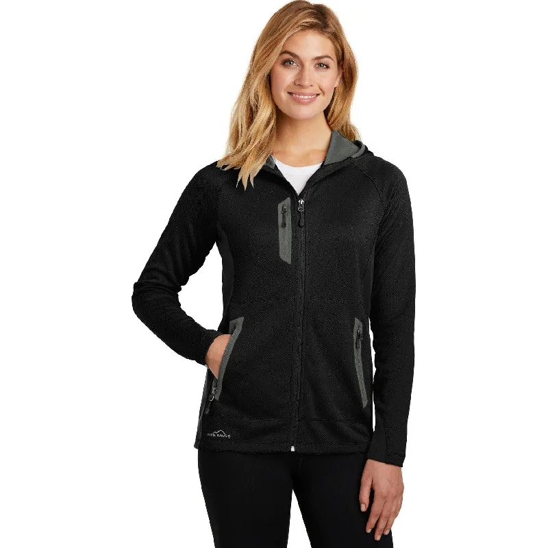 Women’s leather trench coats for edgy elegance -CLOSEOUT - Eddie Bauer Ladies Sport Hooded Full-Zip Fleece Jacket