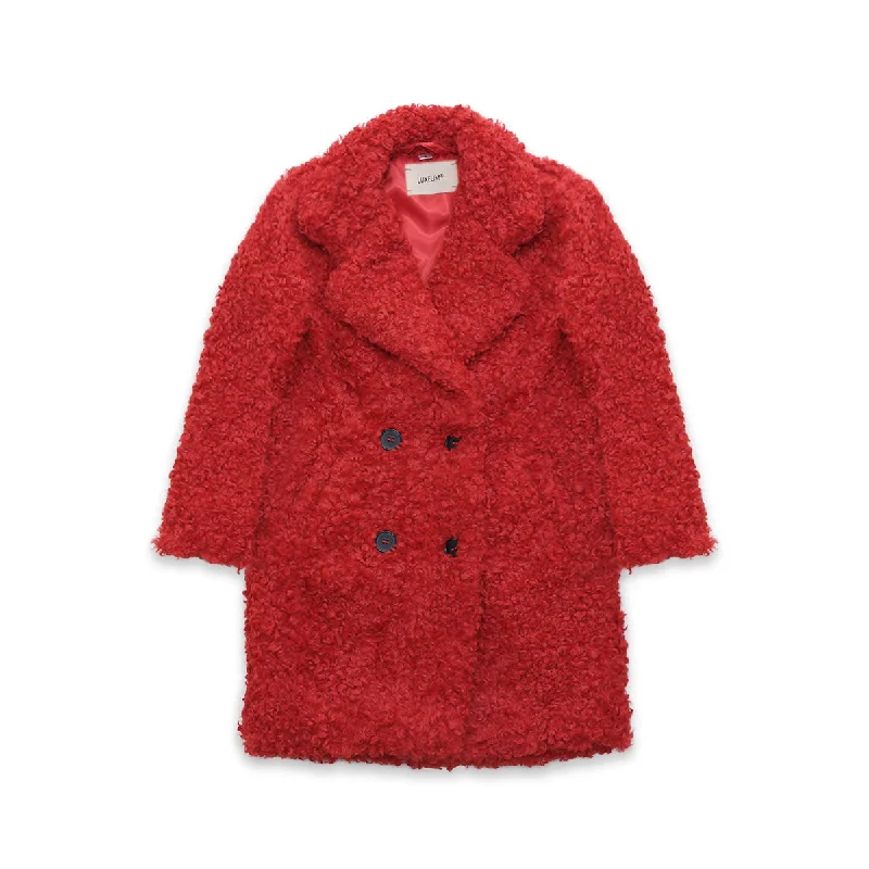 Women’s vintage jackets for retro fashion -Teddy Coat red