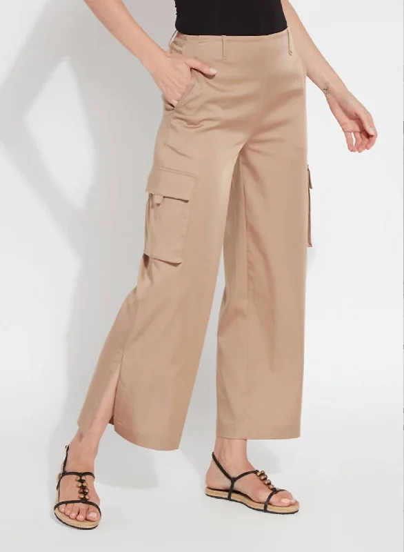 Women’s sweatpants for casual comfort -Calypso Cargo Pant In Tanned