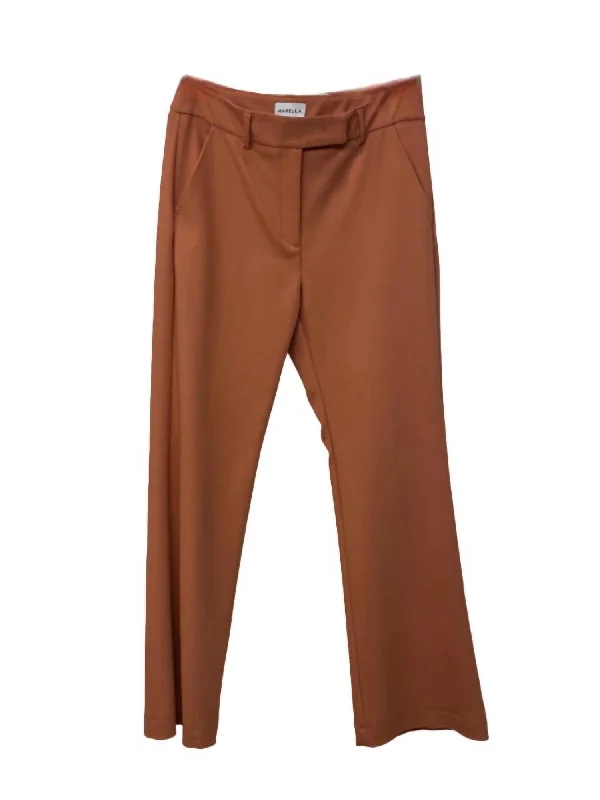 Women’s slimming pants for figure-flattering fit -Fify Flared Stretch Trousers In Biscuit